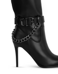 Botas negras largas con punta fina y tacón delgado | Mod.1510292