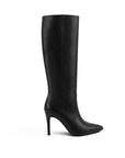 detalle de las botas negras desmontables para dama con tacón alto 11cm