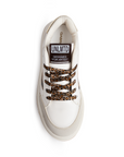 Tenis beige casuales de plataforma con detalles animal print | Mod.4490117