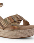 Alpargata Beige Mujer Casual Plataforma Alta Yute Moda Pulsera 4900026