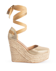 Alpargata Oro Dama Punta Yute Mujer Listones Plataforma Alta 4480002