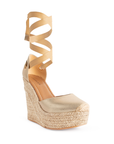 Alpargata Oro Dama Punta Yute Mujer Listones Plataforma Alta 4480002