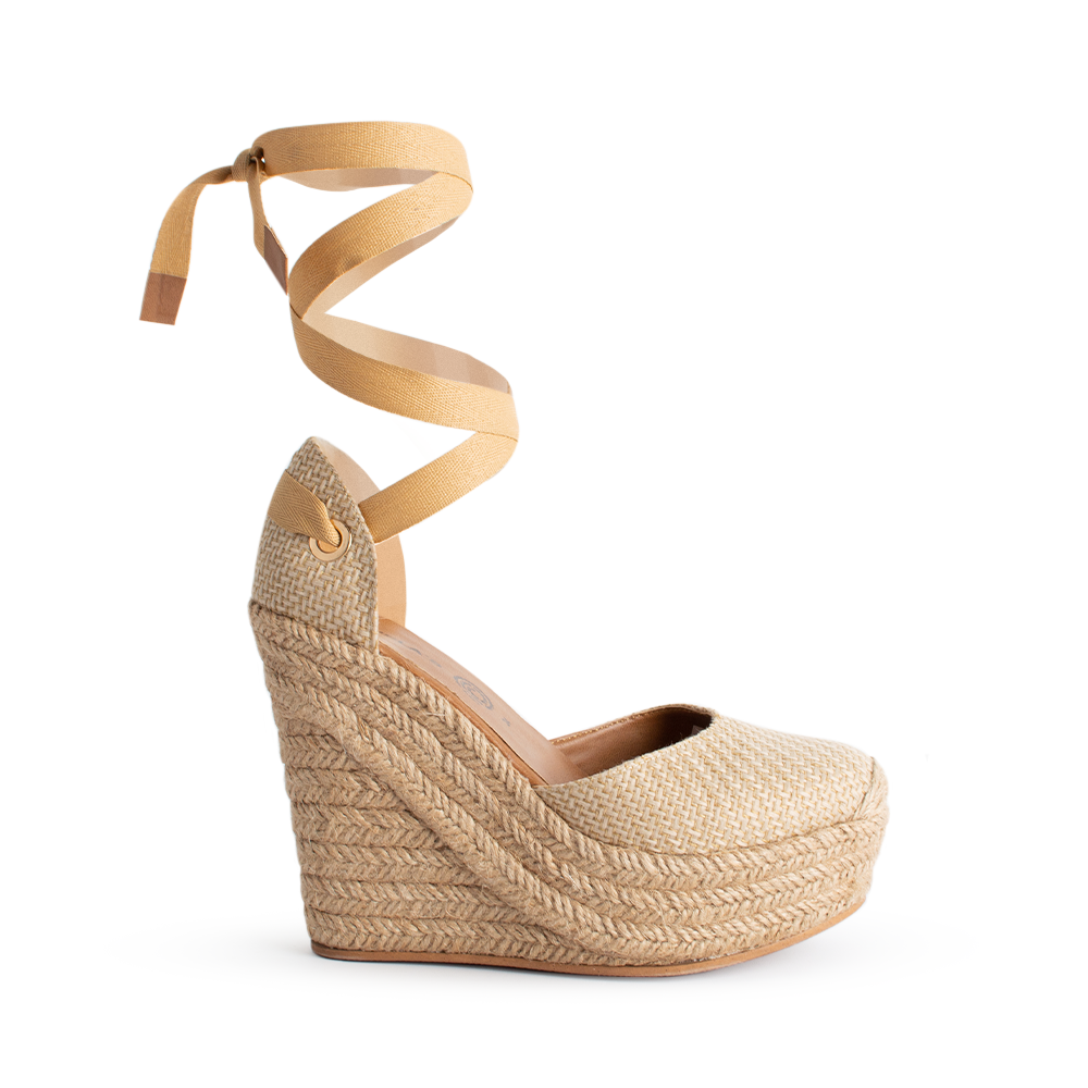 Alpargatas Hombre Alpargata Blanco Dama Punta Yute Mujer Listones