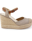 Alpargarta Beige Cafe Punta Yute Plataforma Alta Moda Mujer Casual 3240105