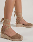 Alpargata Cafe Dama Plataforma Alta Yute En Punta Moda Tejida 4900027