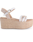 Alpargata Blanco Mujer Plataforma Yute Casual Moda Pulsera Moda 4500152