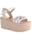 Alpargata Blanco Mujer Plataforma Yute Casual Moda Pulsera Moda 4500152