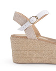 Alpargata Blanco Mujer Plataforma Yute Casual Moda Pulsera Moda 4500152