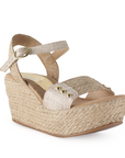 Alpargata Beige Yute Plataforma Casual Con Estoperol 4500095