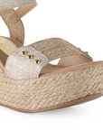 Alpargata Beige Yute Plataforma Casual Con Estoperol 4500095