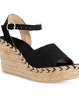 Alpargata Negro Moda Tejida Yute Plataforma Casual Mujer Pulsera 3201212