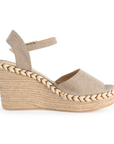 Alpargata Beige Moda Tejida Yute Plataforma Casual Mujer Pulsera 3201213