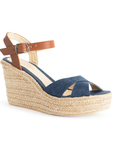 Alpargata Mezclilla Cafe Plataforma Alta Empeine Cruzado Pulsera Yute 3201219