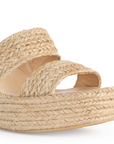 Alpargata Beige Dama Plataforma Tiras Yute Artesanal Moda 3200886