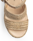 Alpargata Beige Dama Plataforma Tiras Yute Artesanal Moda 3200886