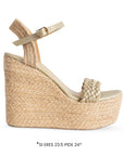 Alpargata Oro Mujer Plataforma Yute Plataforma Alta Moda 3360231