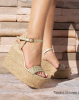 Alpargata Oro Mujer Plataforma Yute Plataforma Alta Moda 3360231