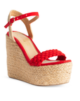 Alpargata Rojo Mujer Plataforma Yute 3360347