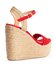 Alpargata Rojo Mujer Plataforma Yute 3360347