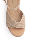 Alpargata Cafe Beige Yute Mujer Tiras Cruzadas Moda Verano Comodas 3360424