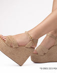 Alpargata Cafe Beige Yute Mujer Tiras Cruzadas Moda Verano Comodas 3360424