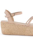 Alpargata Maquillaje Oro Rosa Dama Tiras Cruzadas Moda Pedreria Yute Plataforma 3360429