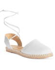Alpargata Blanco Plataforma Baja Dama Pulsera Listón Yute Moda 4550036