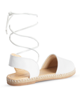 Alpargata Blanco Plataforma Baja Dama Pulsera Listón Yute Moda 4550036