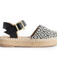 Alpargata Negro Dama Yute Casual Punta Cerrada Correa 4550041