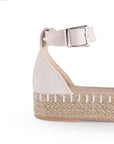 Alpargatas Beige Sintetico Mujer Suela de Yute Estilo Ligero Diseño Casual 4550058