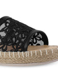 Alpargata Negro Mujer Casual Punta Abierta Moda Pulsera 4550086
