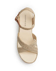 Alpargata Beige Plataforma Alta Empeine Cruzado Pulsera Yute 4920017