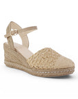Alpargata Beige Moda Mujer Elegante Estilo Artesanal Plataforma 3403006