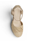 Alpargata Beige Moda Mujer Elegante Estilo Artesanal Plataforma 3403006