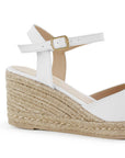Alpargata Blanco Plataforma Yute Moda Pulsera Talon Descubierto 3690130