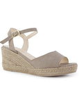 Alpargata Beige Plataforma Yute Moda Pulsera Talon Descubierto 3690131