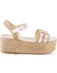 Alpargata Blanco Dama Plataforma Yute Casual Estoperoles 4040653