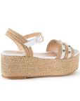 Alpargata Blanco Dama Plataforma Yute Casual Estoperoles 4040653
