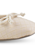 Balerina Beige Detalle Moño Mujer Zapato Plano Flats Casual 3402910