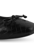 Balerina Negro Detalle Moño Mujer Zapato Plano Flats Casual 3402911