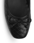 Balerina Negro Detalle Moño Mujer Zapato Plano Flats Casual 3402911
