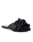 Zapatos Negro Planos Mujer Mules Moda Moño Casual Elegante4070069