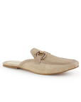 Mule Beige Dama Casual Herraje Moderno Zapato Plano Mujer 4070079