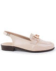 Balerina Beige Dama Piso Casual Herraje Moda Talon Descubierto 3510189