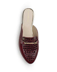 Zapato Vino Mule Mujer Casual Hebilla Dorada Elegante Moda 3510194