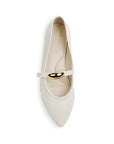 Balerina Beige Puntal Mujer Casual Herraje Moda Suela Baja Comodo 3510206