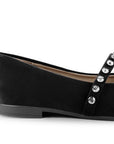 Balerina Negro Dama Tipo Flats Ajuste Pulsera Pedreria Comodo Moda 3510210