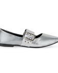 Balerina Plata Piso Casual Puntal Dama Hebilla Moda Dama 3201246
