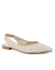 Balerina Beige Casual Dama Piso Puntal Destalonada Moda Flats 4930012
