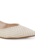 Balerina Beige Casual Dama Piso Puntal Destalonada Moda Flats 4930012